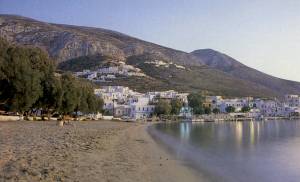 Idyllic Aegiali in Amorgos