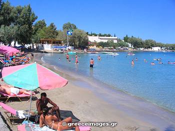 Ammoudi beach close to Agios Nikolaos town in Crete Island Greece