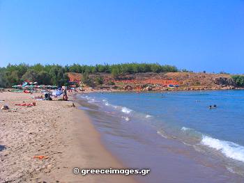 Kydonia beach in Chania Town Crete Island Greece