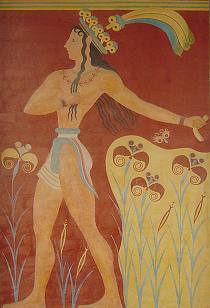 Prince of the Lilies, Minoan fresco, dated to c.1550 BC Prince of the Lilies, Minoan fresco, dated to c.1550 BC