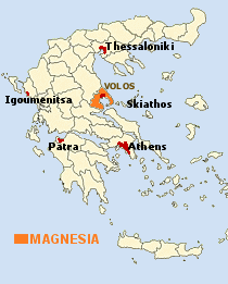 Map Greece Magnesia Map Greece Magnesia