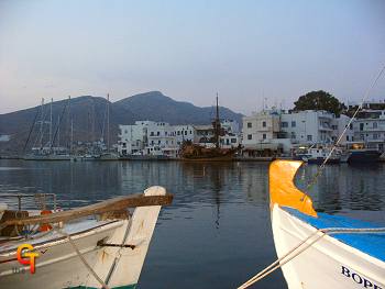 Evening at Ios Island Port
