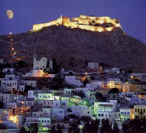 Leros Island view to the castle (kastro)