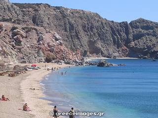 Paliohori Beach in Milos Island