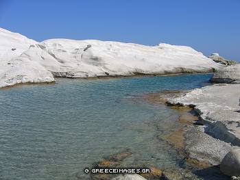 Sarakiniko in Milos Greece