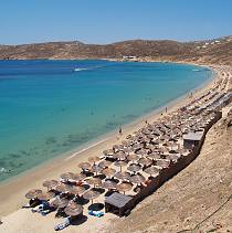 Beach in Mykonos Island Beach in Mykonos Island