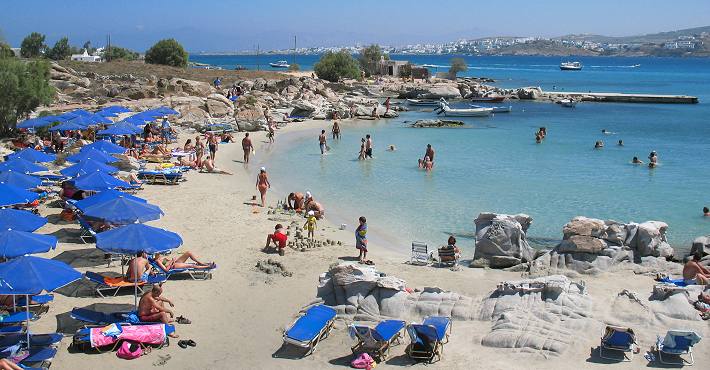 Kolymbithres in Naoussa Gulf, Paros Greece