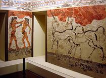 Akrotiri frescos in the National Archaeological Museum of Athens Akrotiri frescos in the National Archaeological Museum of Athens
